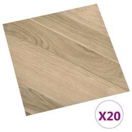 VidaXL Samoprzylepne panele podłogowe, 20 szt., PVC, 1,86 m², w pasy