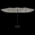 VidaXL Podwójny parasol ogrodowy z LED, piaskowy, 449x245 cm