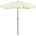 VidaXL Parasol plażowy, piaskowy żółty, 180x120 cm