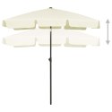 VidaXL Parasol plażowy, piaskowy żółty, 180x120 cm