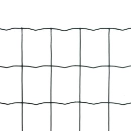 VidaXL Euro ogrodzenie, stalowe, 25 x 1,7 m, zielone