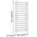 VidaXL Stojak na 96 butelek wina, biały, metalowy
