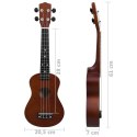 VidaXL Ukulele sopranowe z pokrowcem, dla dzieci, naturalne, 23"