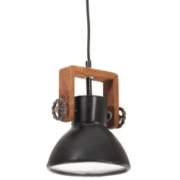 VidaXL Industrialna lampa wisząca, 25 W, czarna, okrągła, 19 cm, E27