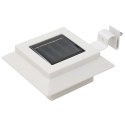 VidaXL Lampy solarne do ogrodu, 12 szt., LED, kwadratowe, 12 cm, białe