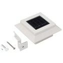 VidaXL Lampy solarne do ogrodu, 12 szt., LED, kwadratowe, 12 cm, białe