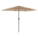 VidaXL Parasol ogrodowy na stalowym słupku, brązowy, 300x200x250 cm