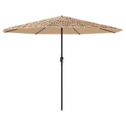 VidaXL Parasol ogrodowy na stalowym słupku, brązowy, 324x324x247 cm