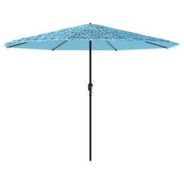 VidaXL Parasol ogrodowy na stalowym słupku, niebieski, 388x388x248 cm