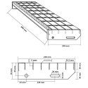 VidaXL Stopień z kraty, 80x24x7 cm, stal galwanizowana