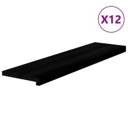 VidaXL Stopnie schodowe 12 szt. brązowe 100x25x2 cm lite drewno dębowe