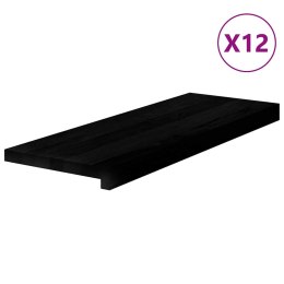 VidaXL Stopnie schodowe 12 szt. brązowe 70x25x2 cm lite drewno dębowe