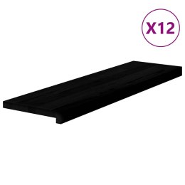 VidaXL Stopnie schodowe 12 szt. brązowe 90x25x2 cm lite drewno dębowe