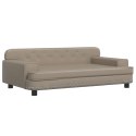 VidaXL Sofa dla dzieci, cappuccino, 90x53x30 cm, sztuczna skóra