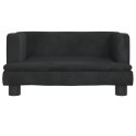 VidaXL Sofa dla dzieci, czarna, 60x40x30 cm, aksamit