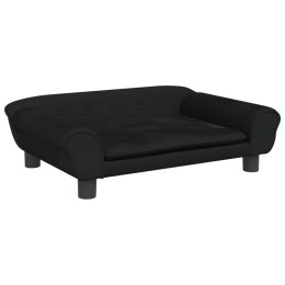 VidaXL Sofa dla dzieci, czarna, 70x45x26 cm, aksamit