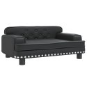 VidaXL Sofa dla dzieci, czarna, 70x45x30 cm, sztuczna skóra