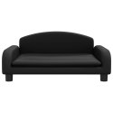 VidaXL Sofa dla dzieci, czarna, 70x45x30 cm, sztuczna skóra