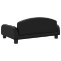 VidaXL Sofa dla dzieci, czarna, 70x45x30 cm, sztuczna skóra