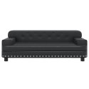 VidaXL Sofa dla dzieci, czarna, 90x53x30 cm, sztuczna skóra