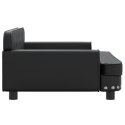 VidaXL Sofa dla dzieci, czarna, 90x53x30 cm, sztuczna skóra