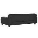 VidaXL Sofa dla dzieci, czarna, 90x53x30 cm, sztuczna skóra