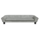 VidaXL Sofa dla dzieci, jasnoszara, 100x50x26 cm, aksamit