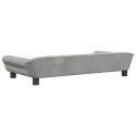 VidaXL Sofa dla dzieci, jasnoszara, 100x50x26 cm, aksamit