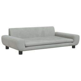 VidaXL Sofa dla dzieci, jasnoszara, 100x54x33 cm, aksamit