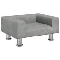 VidaXL Sofa dla dzieci, jasnoszara, 50x40x26,5 cm, aksamitna