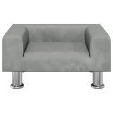 VidaXL Sofa dla dzieci, jasnoszara, 50x40x26,5 cm, aksamitna