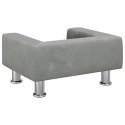 VidaXL Sofa dla dzieci, jasnoszara, 50x40x26,5 cm, aksamitna