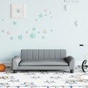 VidaXL Sofa dla dzieci, jasnoszara, 90x53x30 cm, obita tkaniną