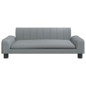 VidaXL Sofa dla dzieci, jasnoszara, 90x53x30 cm, obita tkaniną