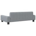 VidaXL Sofa dla dzieci, jasnoszara, 90x53x30 cm, obita tkaniną