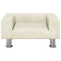 VidaXL Sofa dla dzieci, kremowa, 50x40x26,5 cm, aksamitna