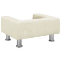 VidaXL Sofa dla dzieci, kremowa, 50x40x26,5 cm, aksamitna