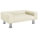 VidaXL Sofa dla dzieci, kremowa, 70x45x26,5 cm, aksamitna