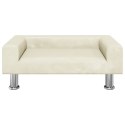 VidaXL Sofa dla dzieci, kremowa, 70x45x26,5 cm, aksamitna