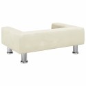 VidaXL Sofa dla dzieci, kremowa, 70x45x26,5 cm, aksamitna