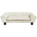 VidaXL Sofa dla dzieci, kremowa, 70x45x26 cm, aksamit