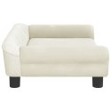 VidaXL Sofa dla dzieci, kremowa, 70x45x26 cm, aksamit