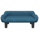 VidaXL Sofa dla dzieci, niebieska, 70x40x24 cm, aksamit