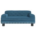 VidaXL Sofa dla dzieci, niebieska, 70x45x30 cm, aksamit