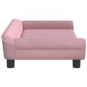 VidaXL Sofa dla dzieci, różowa, 100x50x26 cm, aksamit