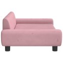 VidaXL Sofa dla dzieci, różowa, 100x54x33 cm, aksamit