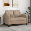 VidaXL 2-osobowa sofa, kolor cappuccino, 120 cm, sztuczna skóra