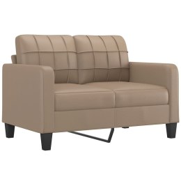 VidaXL 2-osobowa sofa, kolor cappuccino, 120 cm, sztuczna skóra