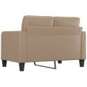 VidaXL 2-osobowa sofa, kolor cappuccino, 120 cm, sztuczna skóra