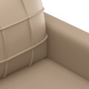 VidaXL 2-osobowa sofa, kolor cappuccino, 120 cm, sztuczna skóra